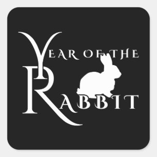 Year of the rabbit square sticker
