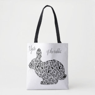 YEAR OF THE RABBIT TOTE BAG TWO SIDED