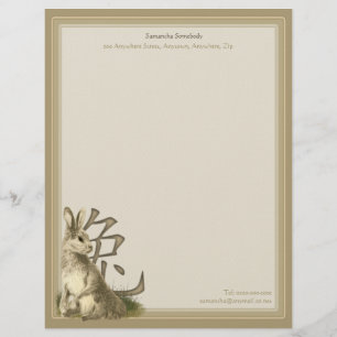 Year of the Rabbit Writing Paper Letterhead Design