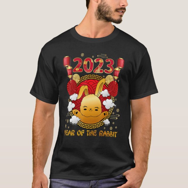 Year Of The Rabbit Zodiac Sign Happy Chinese New Y T-Shirt (Front)