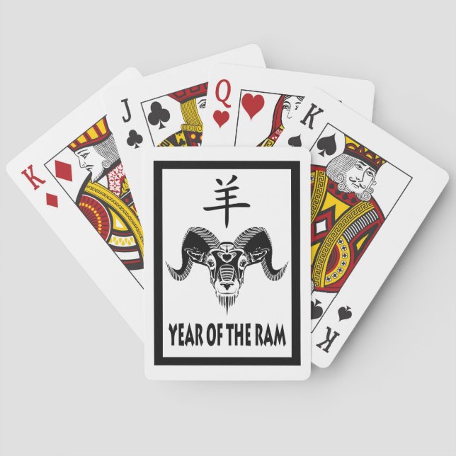 year of the ram (wildRam) Playing Cards (Back)