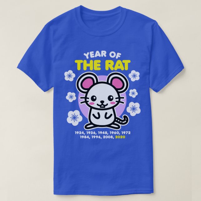 Year of the Rat 2020 Happy Chinese Zodiac New Year T-Shirt (Design Front)