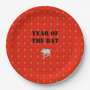 Year of the Rat Chinese New Year Paper Plate