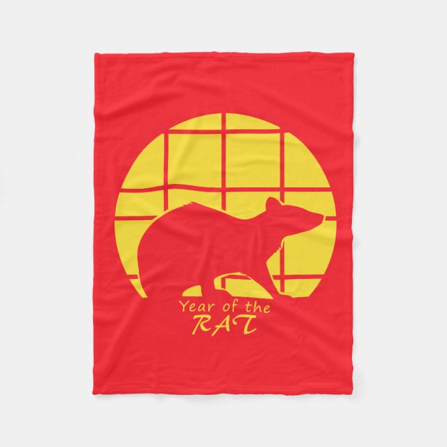 Year of the Rat Fleece Blanket (Front)