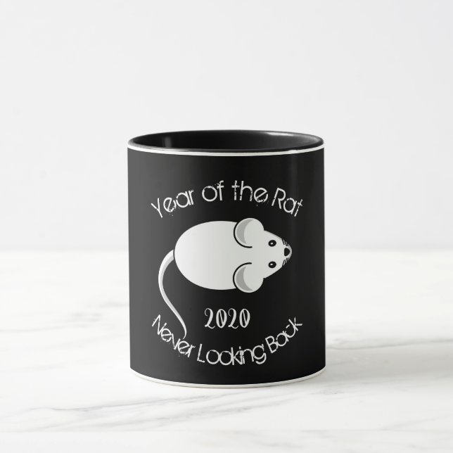 Year of the Rat Never Looking Back 2020 Mouse Mug (Center)