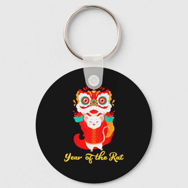 Year Of The Rat Shirt Kids 2020 Chinese Lunar New  Key Ring (Front)