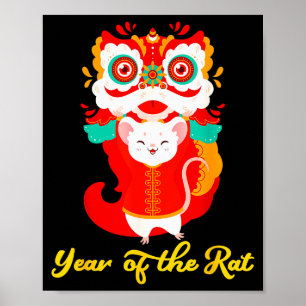 Year Of The Rat Shirt Kids 2020 Chinese Lunar New  Poster