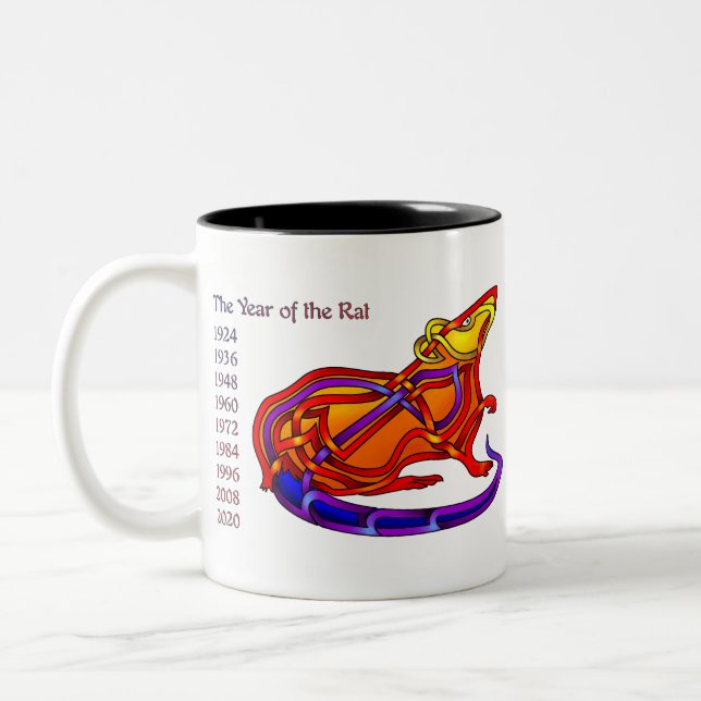 Year of the Rat Two-Tone Coffee Mug (Left)