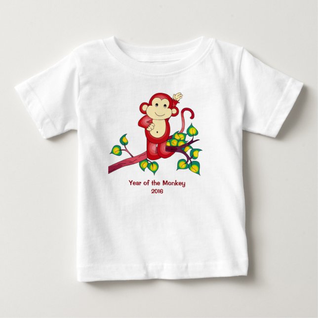 Year of the Red Monkey 2016 Baby Shirt (Front)