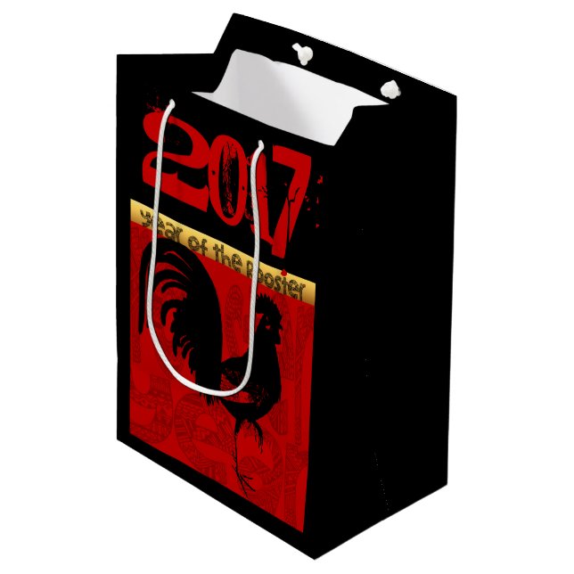 Year of The Rooster 2017 M Gift Bag 1 (Front Angled)