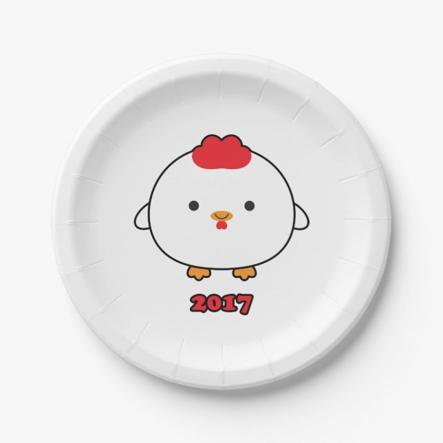 Year of the Rooster 2017 Paper Plates (Front)