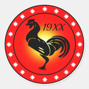 Year of the Rooster Classic Round Sticker