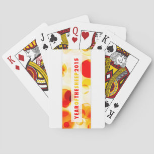 year of the sheep 2015 (bokeh) playing cards
