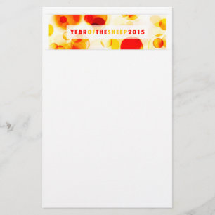 year of the sheep 2015 (bokeh) stationery