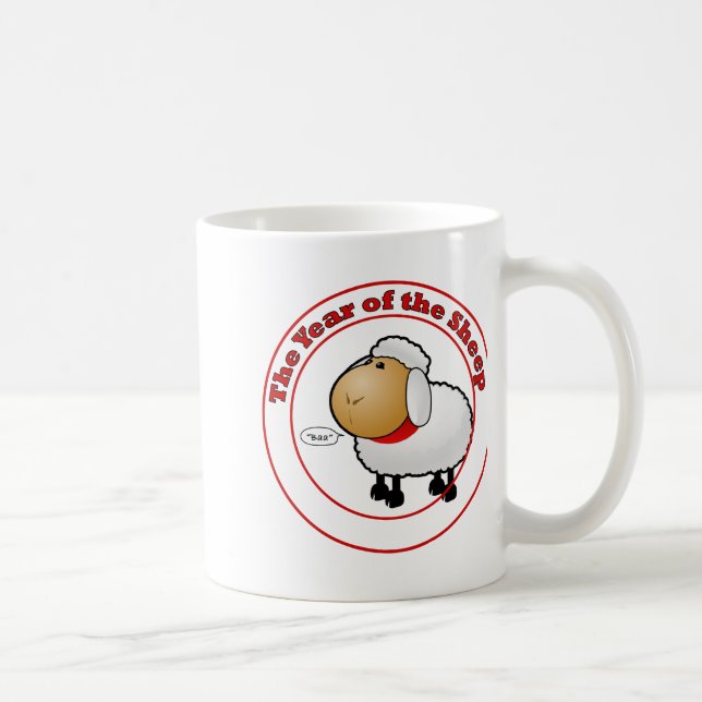 Year of the Sheep Cartoon Coffee Mug (Right)