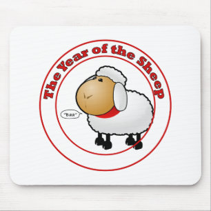 Year of the Sheep Cartoon Mouse Mat