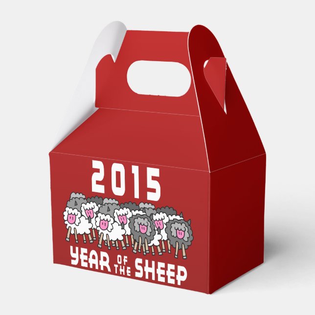 Year of The Sheep Ram Goat Favour Box (Front Side)