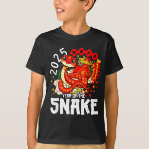 Year Of The Snake 2025 Chinese New Year 2025 Red S T-Shirt