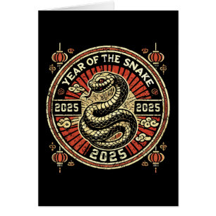 Year of the Snake 2025, Chinese New Year, Vintage 