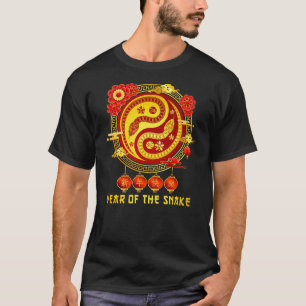 Year of the Snake 2025 Zodiac Chinese Happy Lunar  T-Shirt
