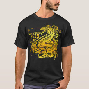 Year Of The Snake 2025 Zodiac Happy Chinese New Ye T-Shirt
