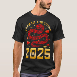 Year Of The Snake 2025 Zodiac Happy Chinese New Ye T-Shirt