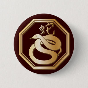 Year of the Snake 6 Cm Round Badge