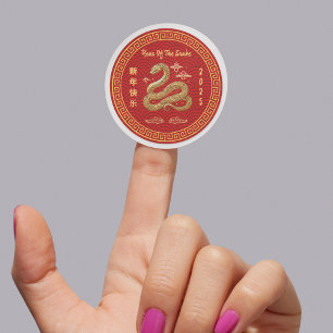  Year of the Snake Chinese New Year  Classic Round Sticker