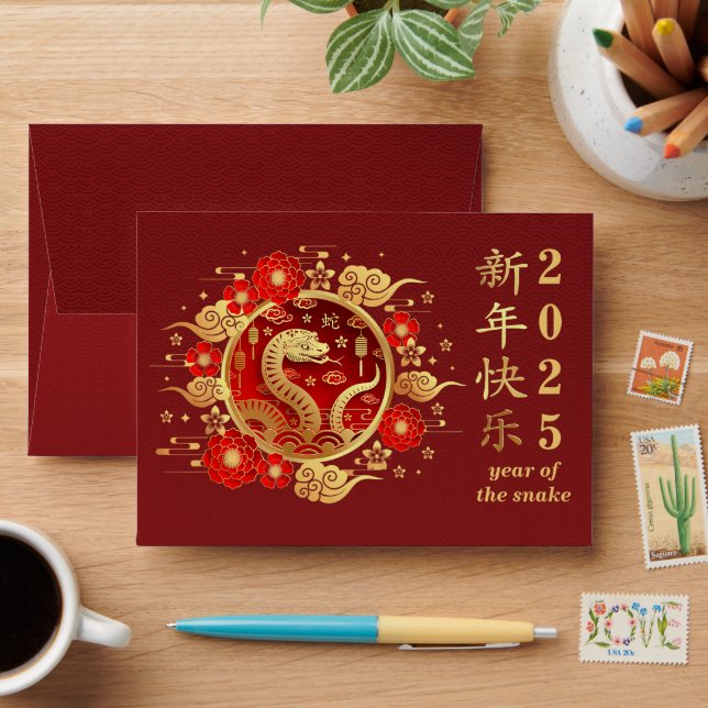 Year of The Snake - Chinese New Year - Hongbao 红包  Envelope (Desk)