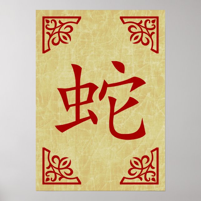 year of the snake chinese symbol poster (Front)