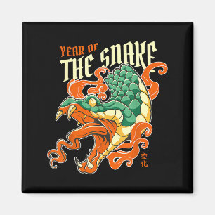 Year of the snake chinese zodiac kanji fire serpen magnet