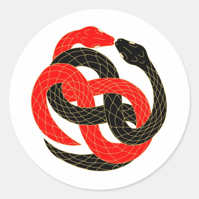 Year of the Snake Classic Round Sticker (Front)