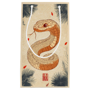 Year of The Snake Majestic Cobra Double Happiness Small Gift Bag