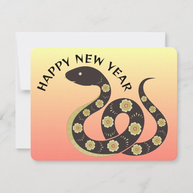 Year of the Snake Note Card & 2025 Calendar (Front)