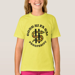 Year of the Snake "Prosperity" Light Coloured T-Shirt