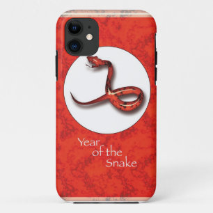 Year of the Snake, Red, Astrology iPhone 11 Case
