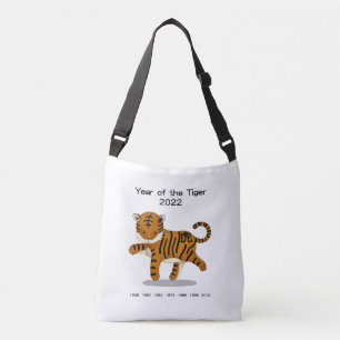 Year of the Tiger 2022 Cute Zodiac Animal Keepsake Crossbody Bag