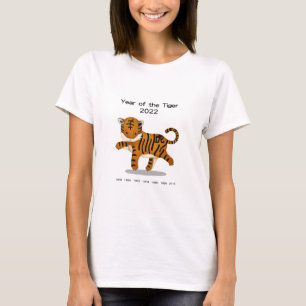 Year of the Tiger 2022 Cute Zodiac Animal T-Shirt
