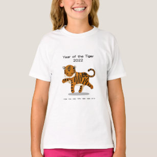 Year of the Tiger 2022 Cute Zodiac Animal T-Shirt
