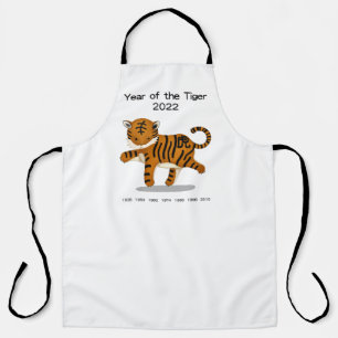 Year of the Tiger Cute Zodiac Animal 2022 Apron
