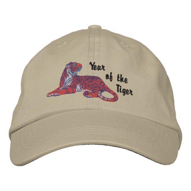 Year of the Tiger Embroidered Hat (Front)