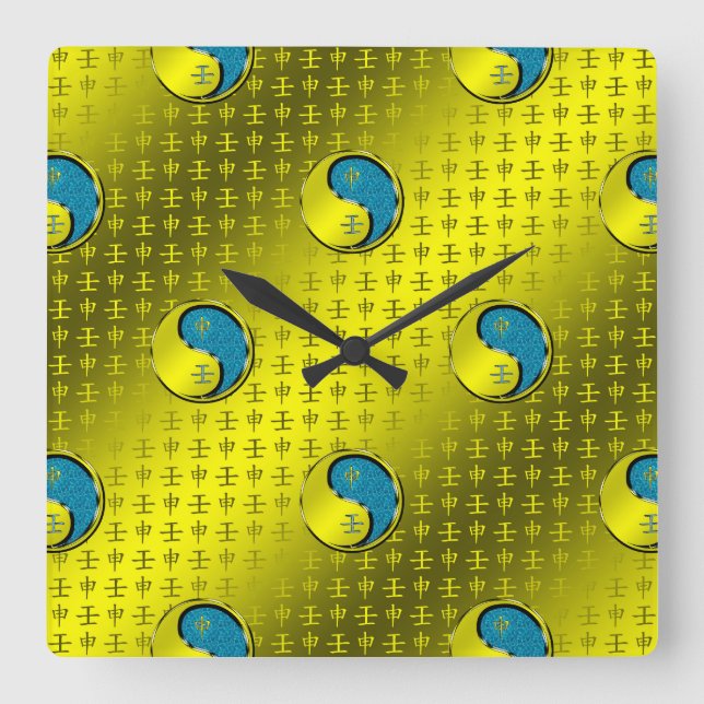 Year of the Water Monkey Square Wall Clock (Front)