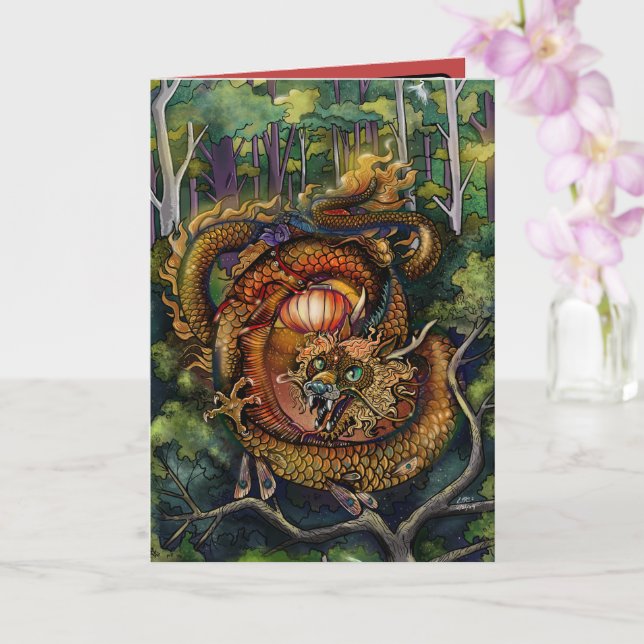Year of the Wood Dragon 2024 Card (Orchid)