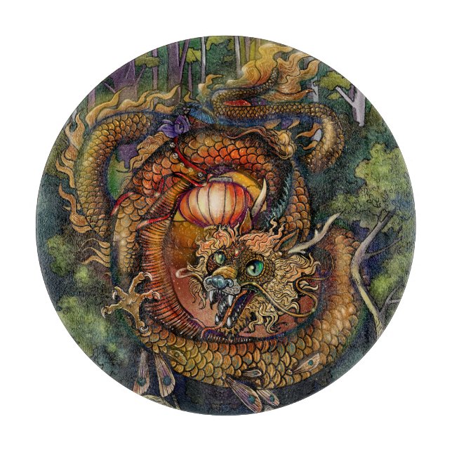 Year of the Wood Dragon 2024 Cutting Board (Front)