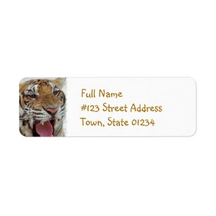 Year of Tiger Return Address Label