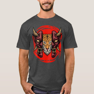 Year of Tiger samurai mask Japanese culture T-Shirt