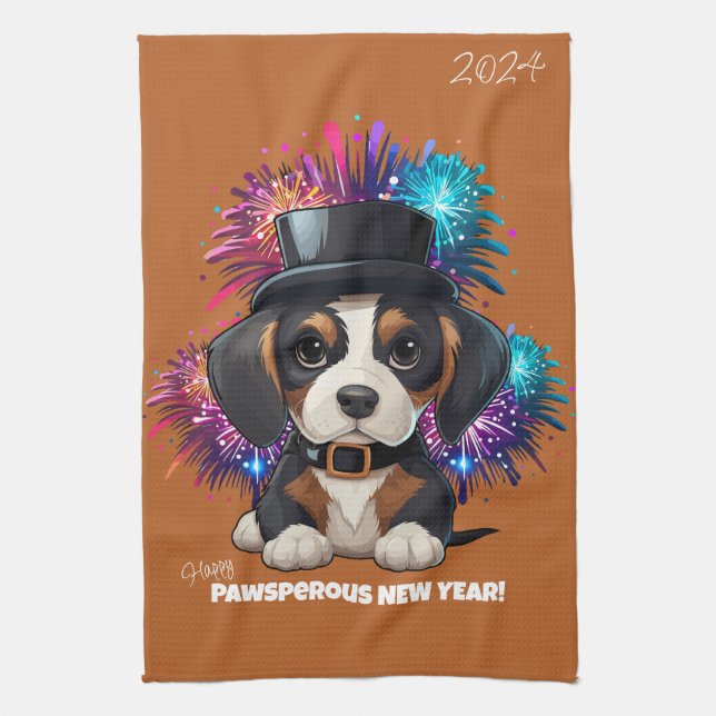 Year of Woofs! Tea Towel (Vertical)