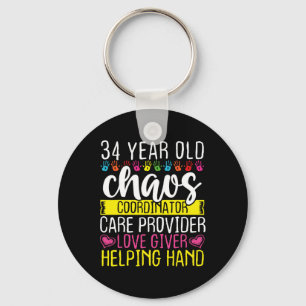 &#; Year Old Childcare Teacher &#; Birthday Dayc Key Ring