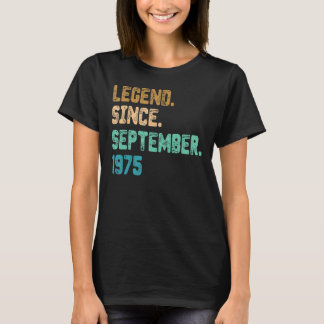 Year Old Legend Since September 1975psd Birthday V T-Shirt