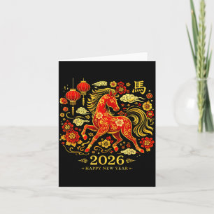 Year Shirt Horse Chinese Zodiac Celebration Card